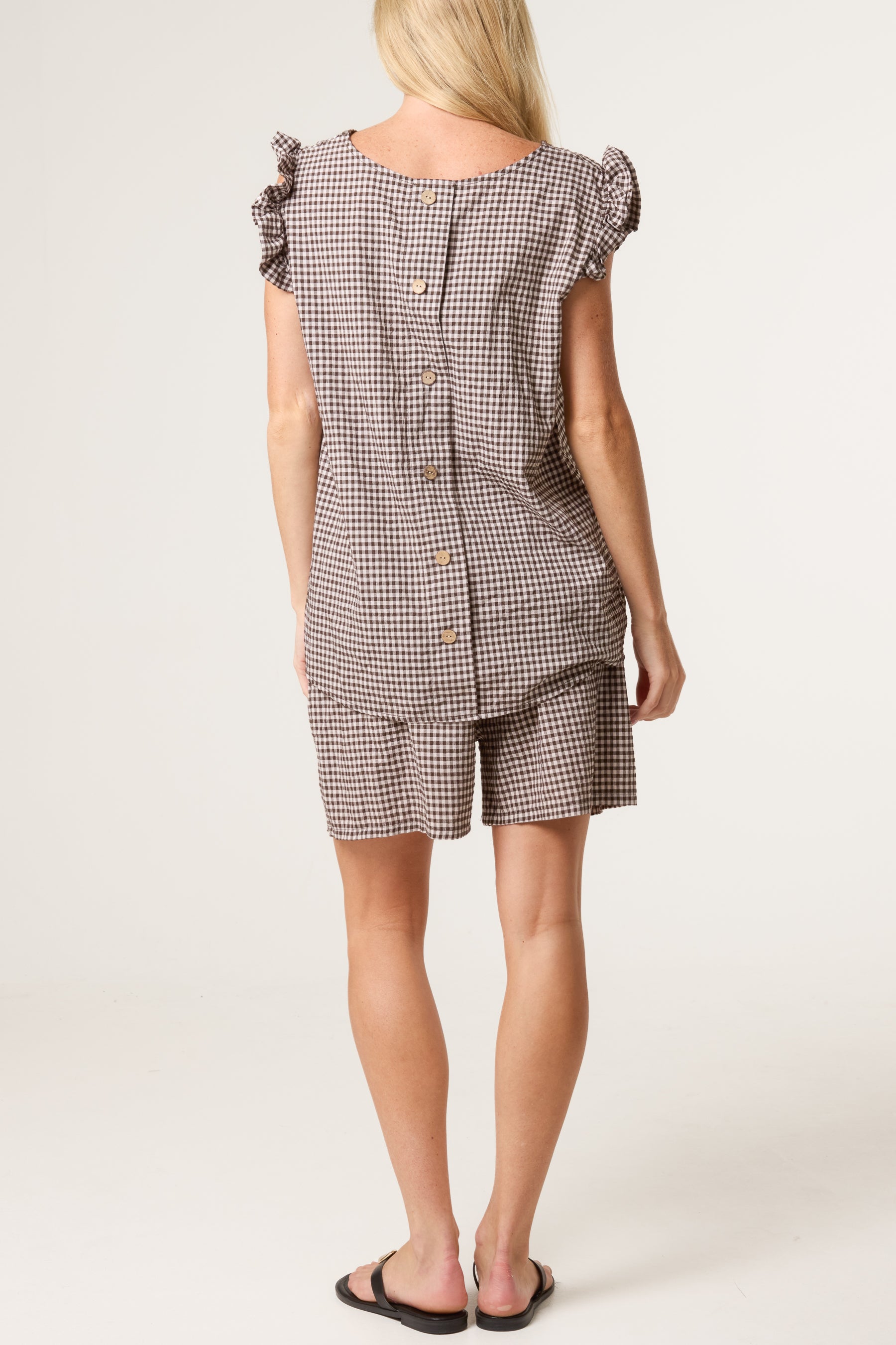 Blouse & Shorts Gingham Set