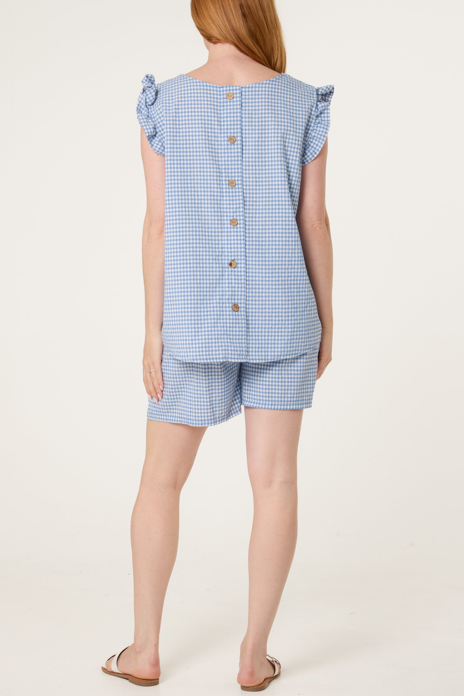 Blouse & Shorts Gingham Set