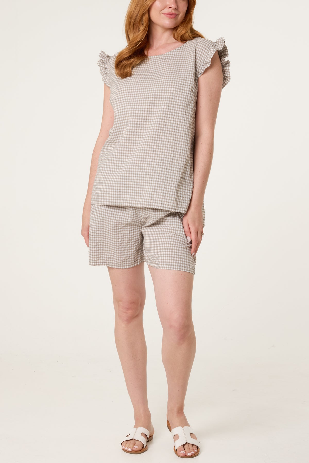 Blouse & Shorts Gingham Set