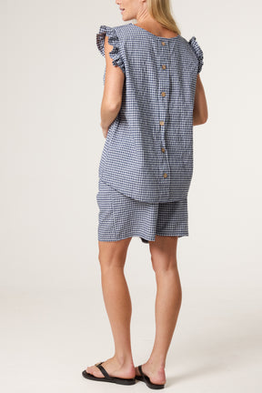 Blouse & Shorts Gingham Set