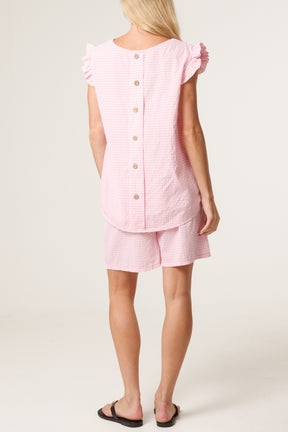 Blouse & Shorts Gingham Set