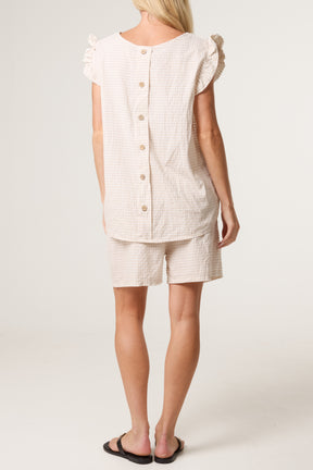 Blouse & Shorts Gingham Set