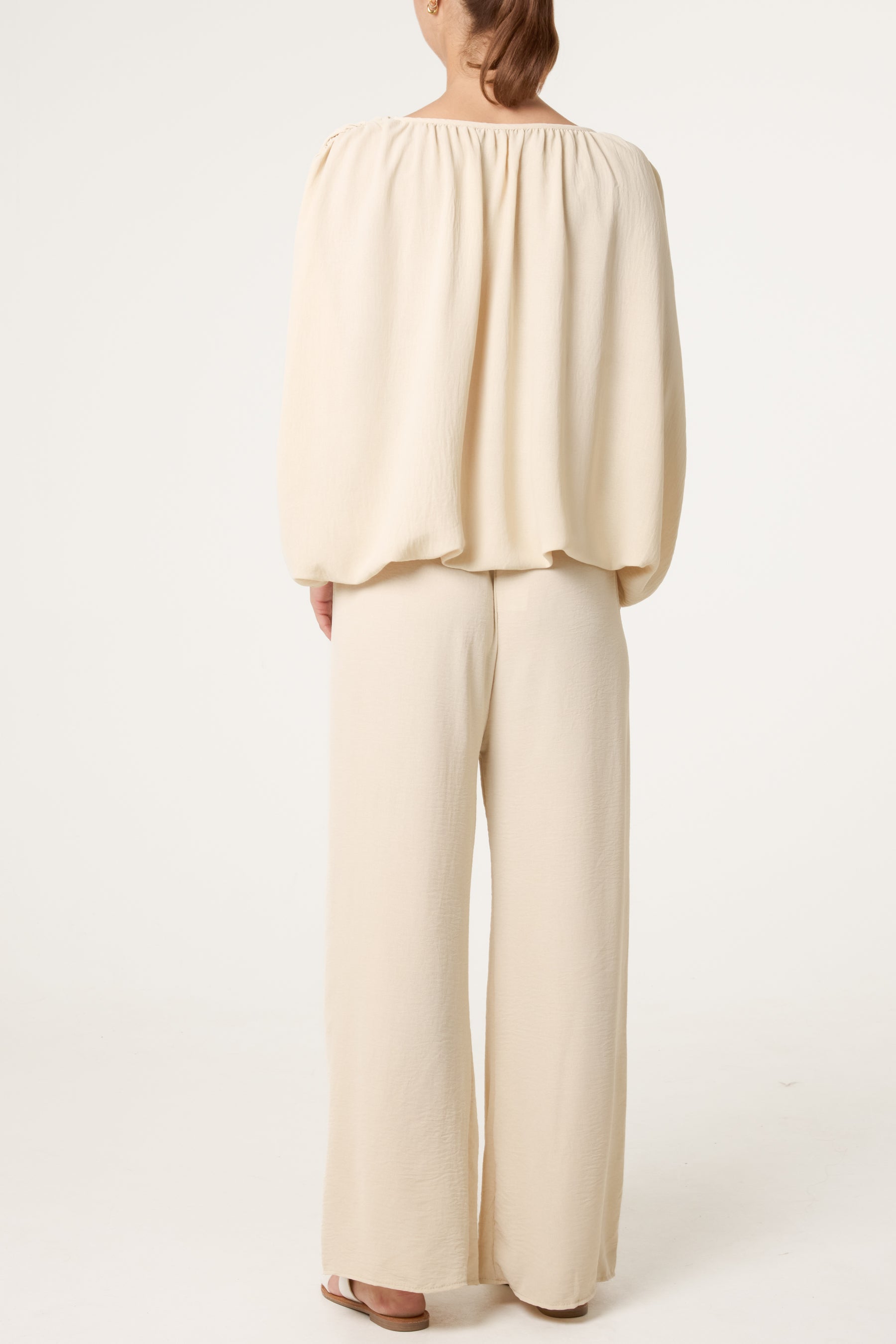 Bubble Hem Top & Wide Leg Set