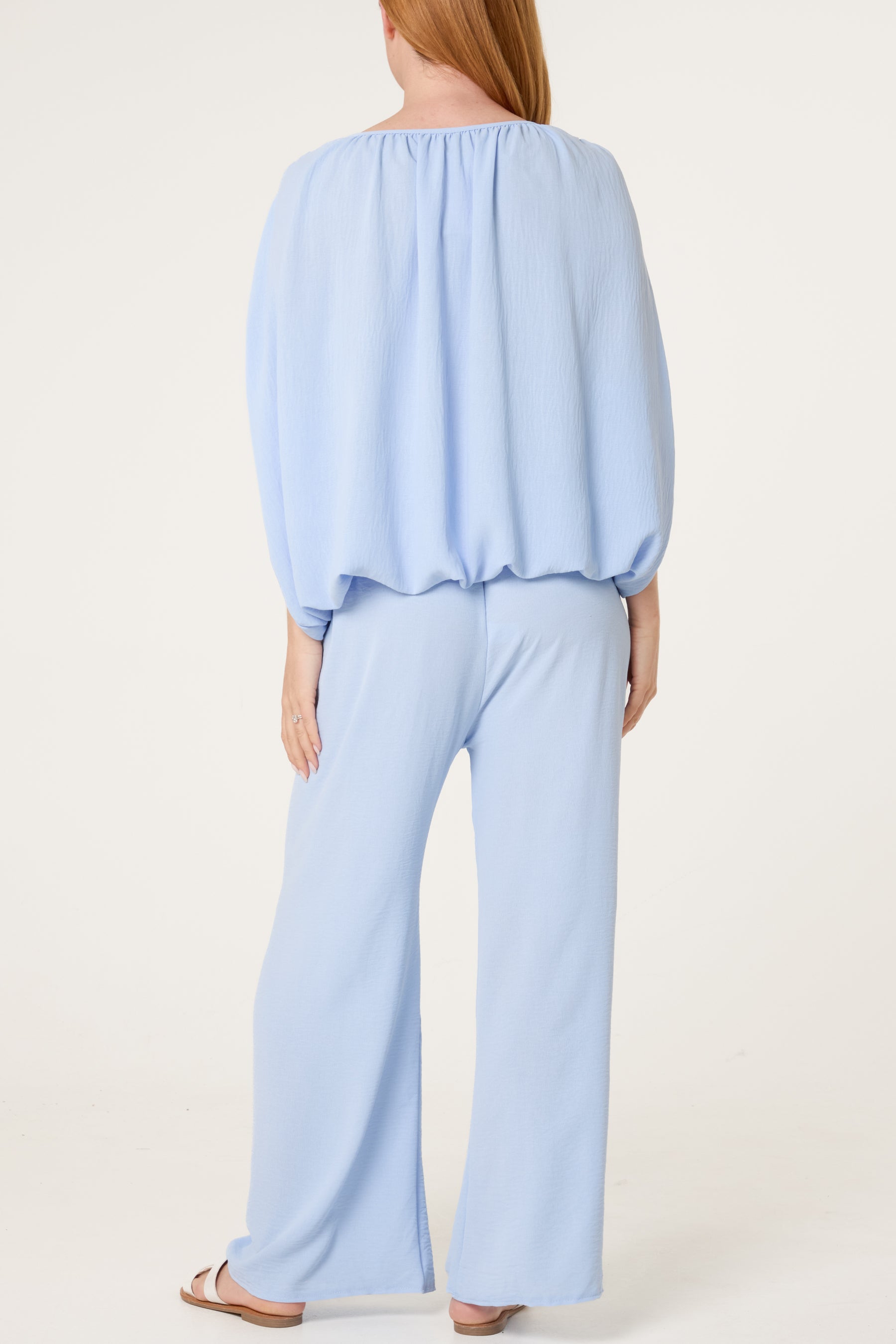 Bubble Hem Top & Wide Leg Set