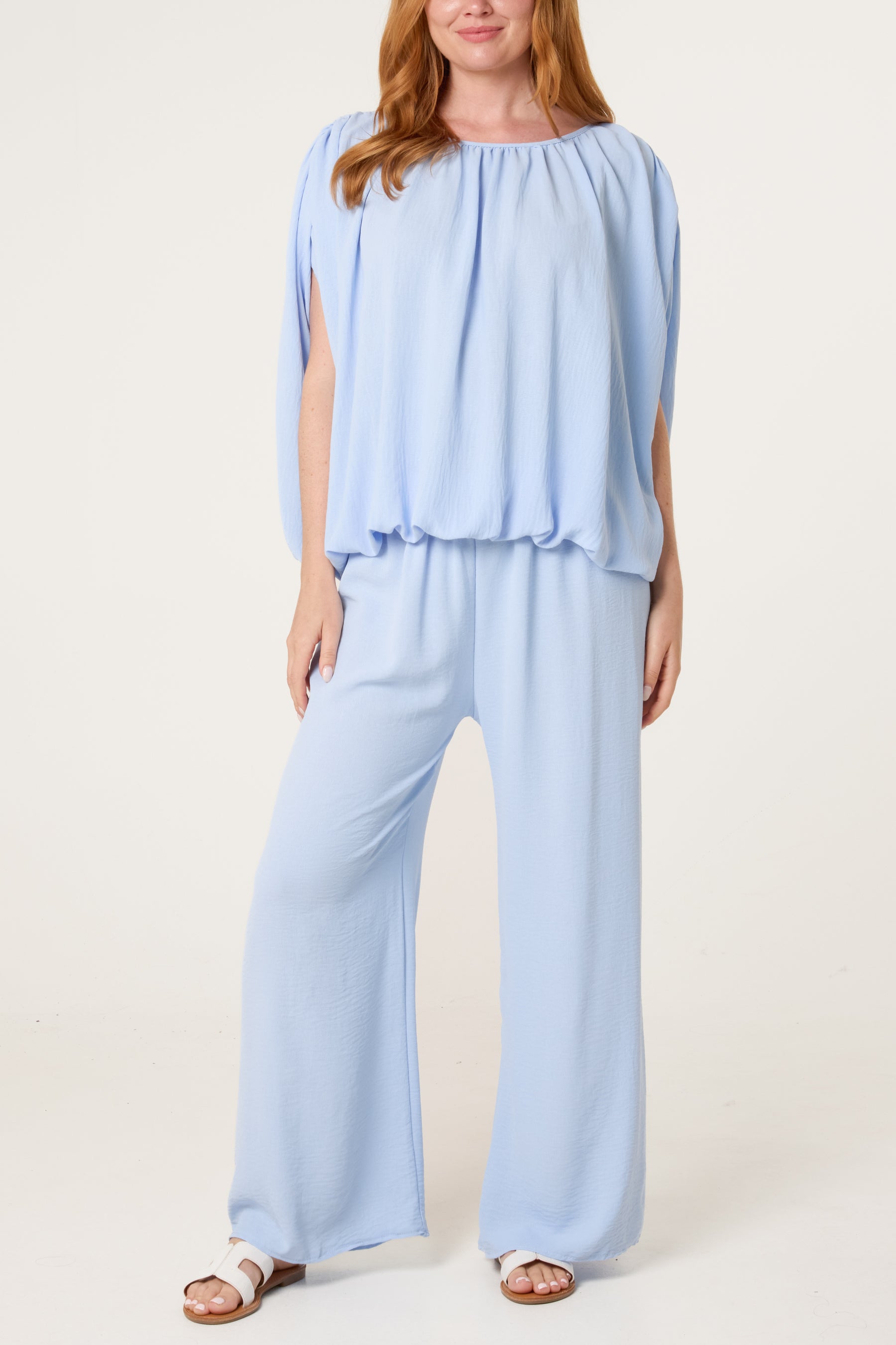 Bubble Hem Top & Wide Leg Set