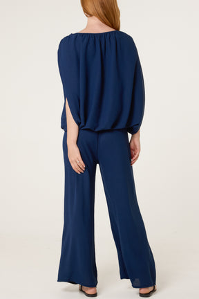 Bubble Hem Top & Wide Leg Set