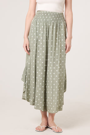 Polka Dot Wide Leg Shaped Trouser