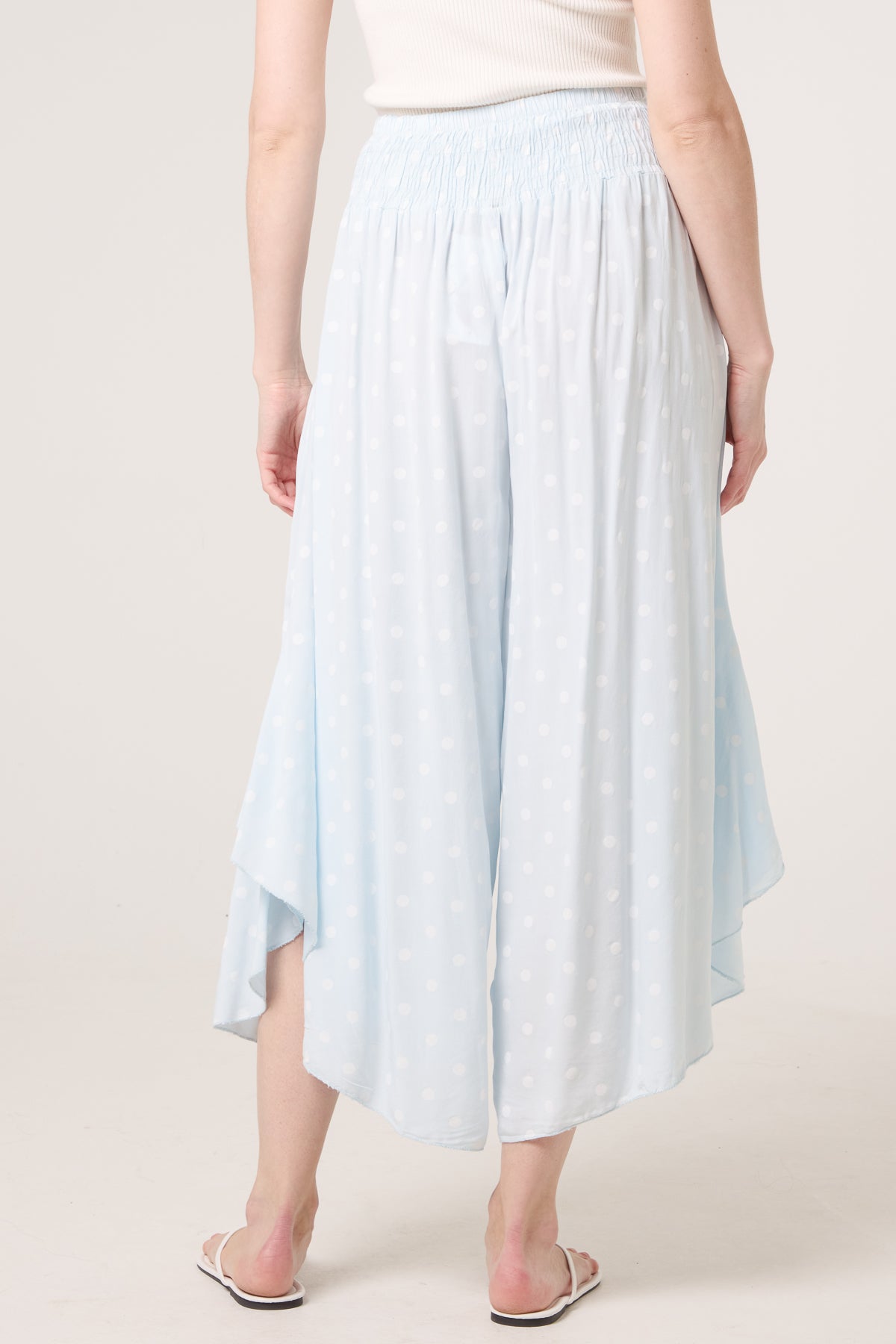 Polka Dot Wide Leg Shaped Trouser