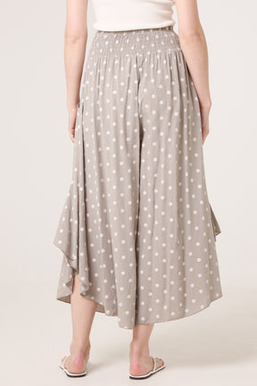 Polka Dot Wide Leg Shaped Trouser
