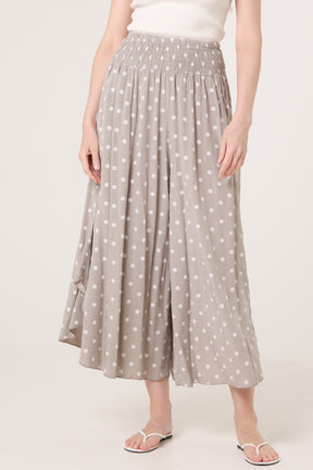 Polka Dot Wide Leg Shaped Trouser