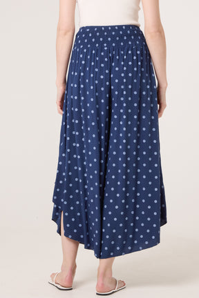 Polka Dot Wide Leg Shaped Trouser