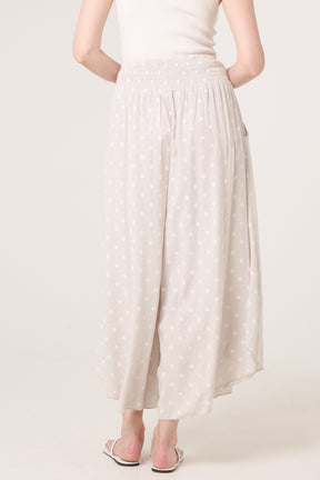 Polka Dot Wide Leg Shaped Trouser