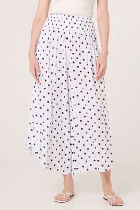 Polka Dot Wide Leg Shaped Trouser