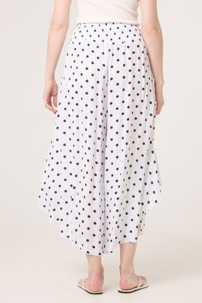 Polka Dot Wide Leg Shaped Trouser