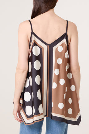 Polka Dot Cami Satin Top