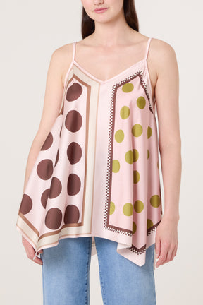 Polka Dot Cami Satin Top