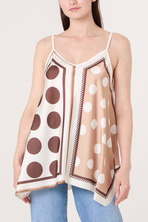 Polka Dot Cami Satin Top