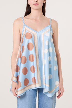 Polka Dot Cami Satin Top