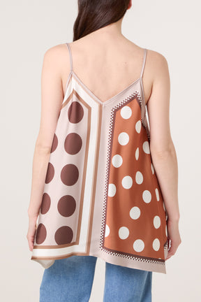 Polka Dot Cami Satin Top