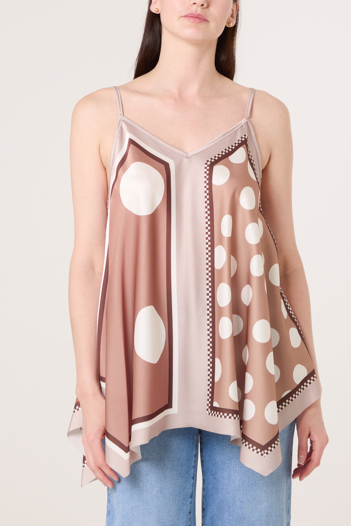 Polka Dot Cami Satin Top