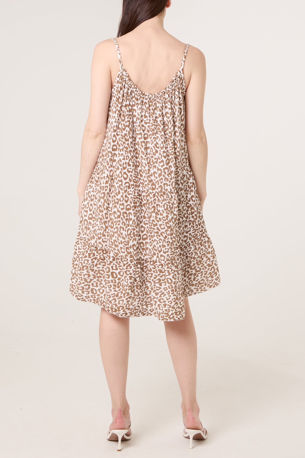 Cheetah Cheesecloth Cami Mini Dress