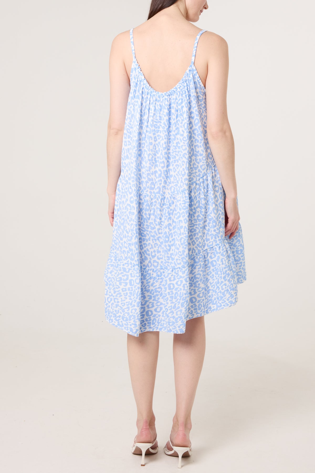 Cheetah Cheesecloth Cami Mini Dress
