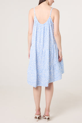 Cheetah Cheesecloth Cami Mini Dress