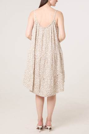 Cheetah Cheesecloth Cami Mini Dress