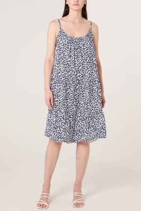 Cheetah Cheesecloth Cami Mini Dress