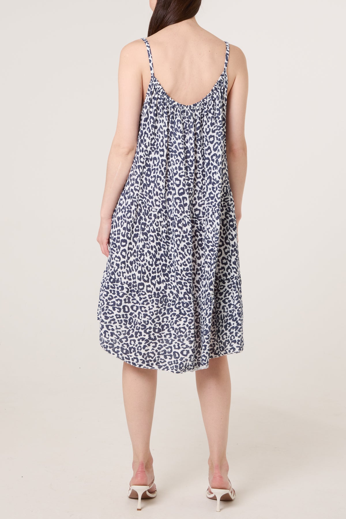 Cheetah Cheesecloth Cami Mini Dress