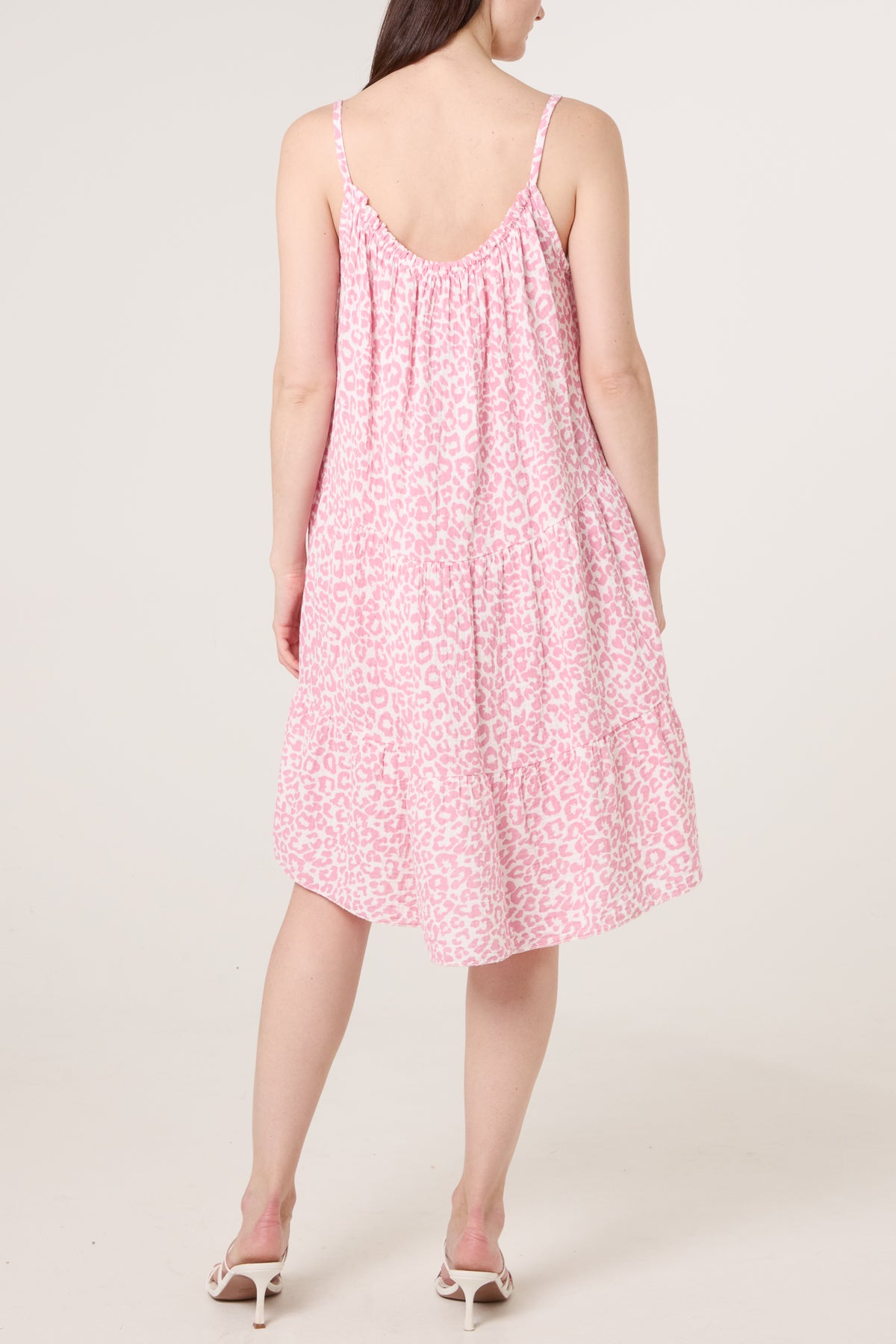 Cheetah Cheesecloth Cami Mini Dress