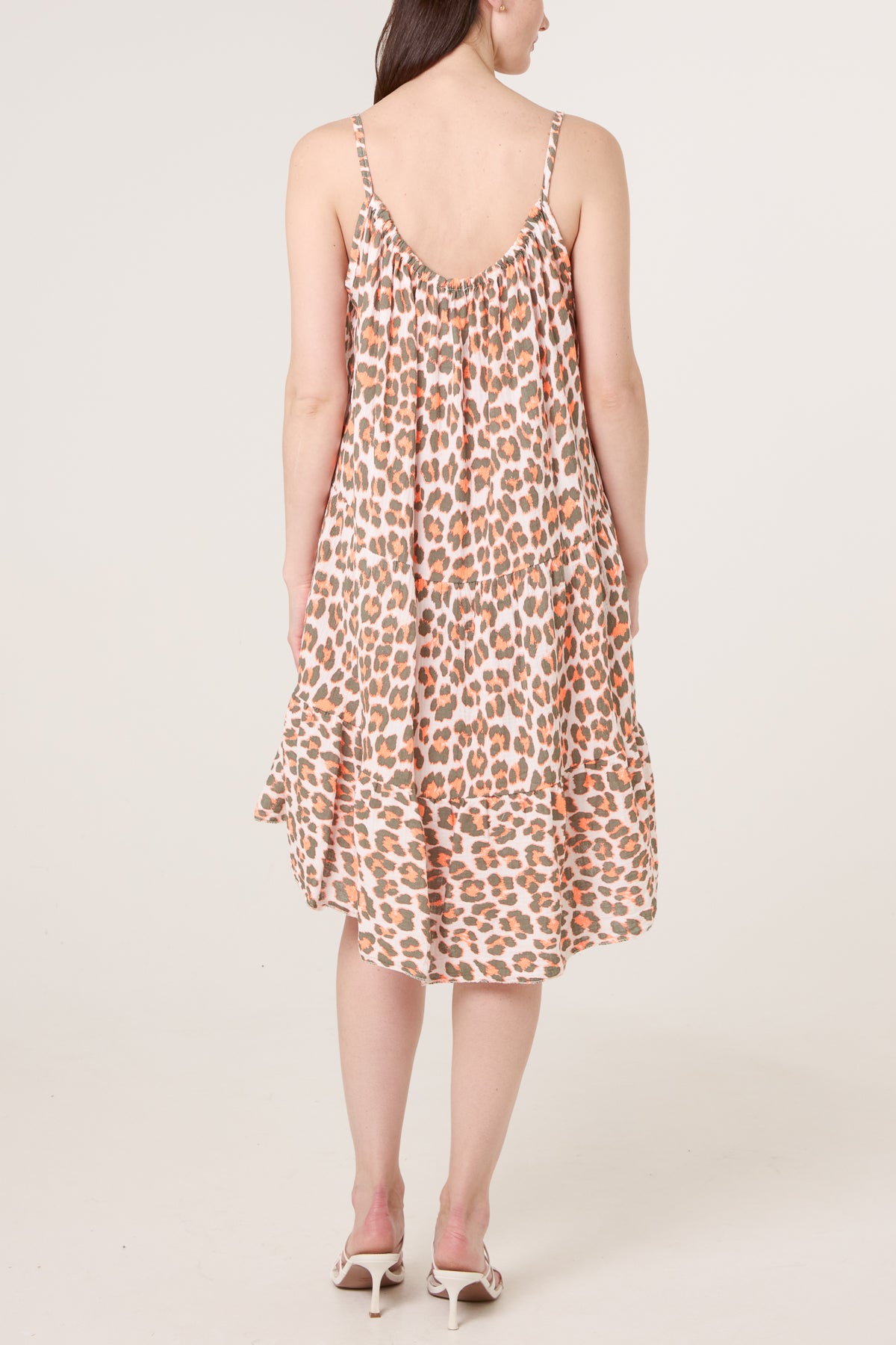 Two Tone Animal Print Mini Dress