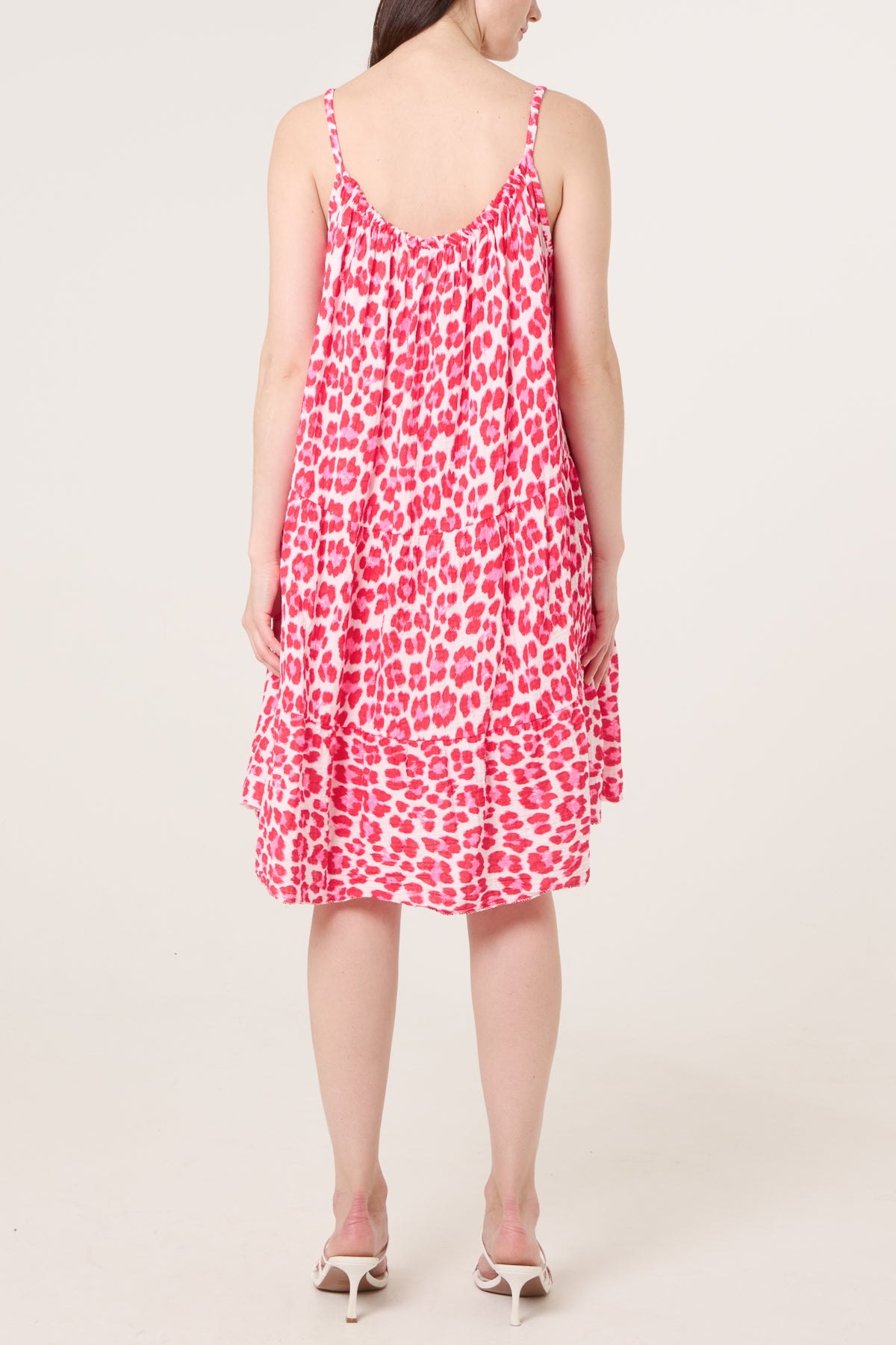 Two Tone Animal Print Mini Dress