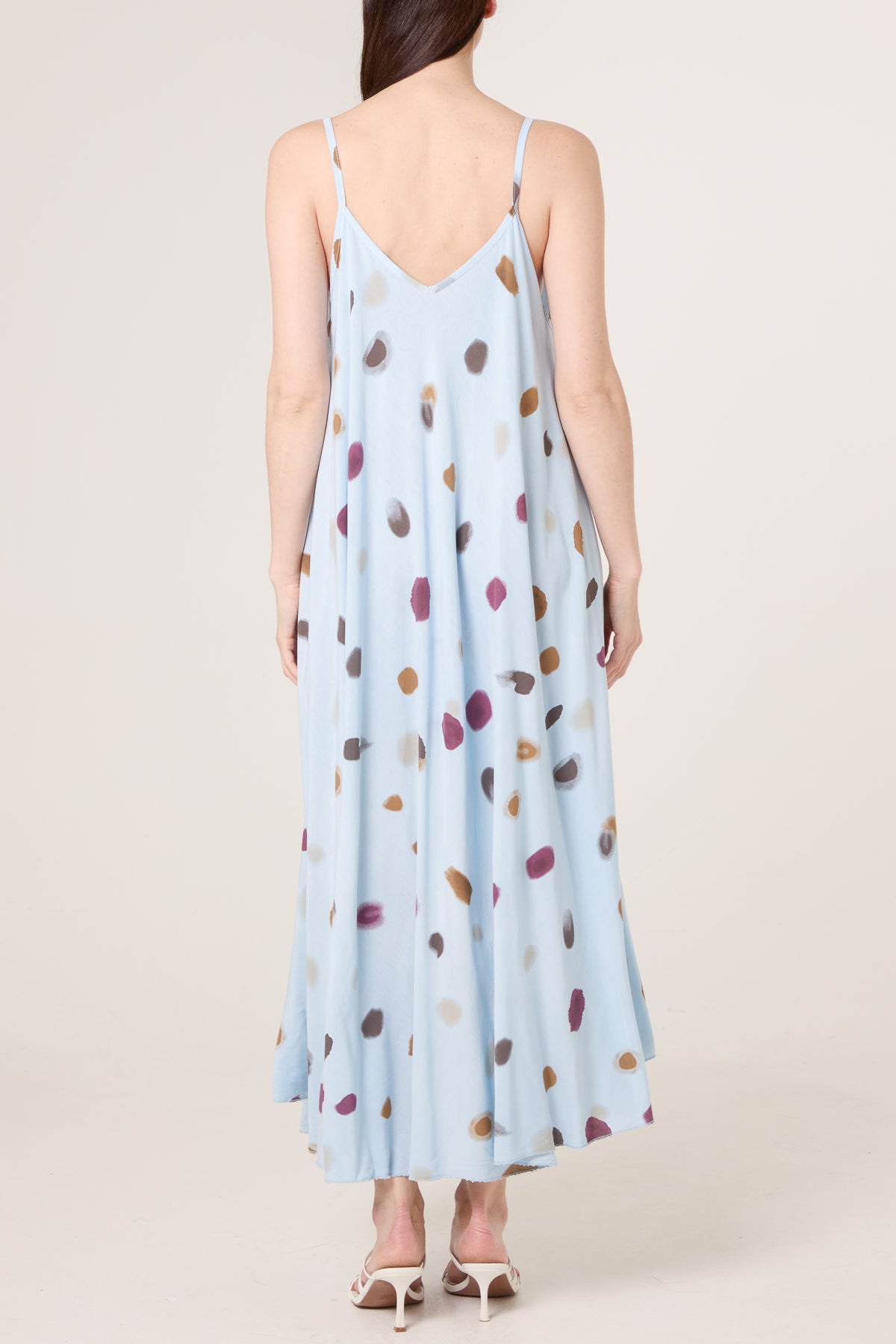 Blurred Polka Dot Cami Dress