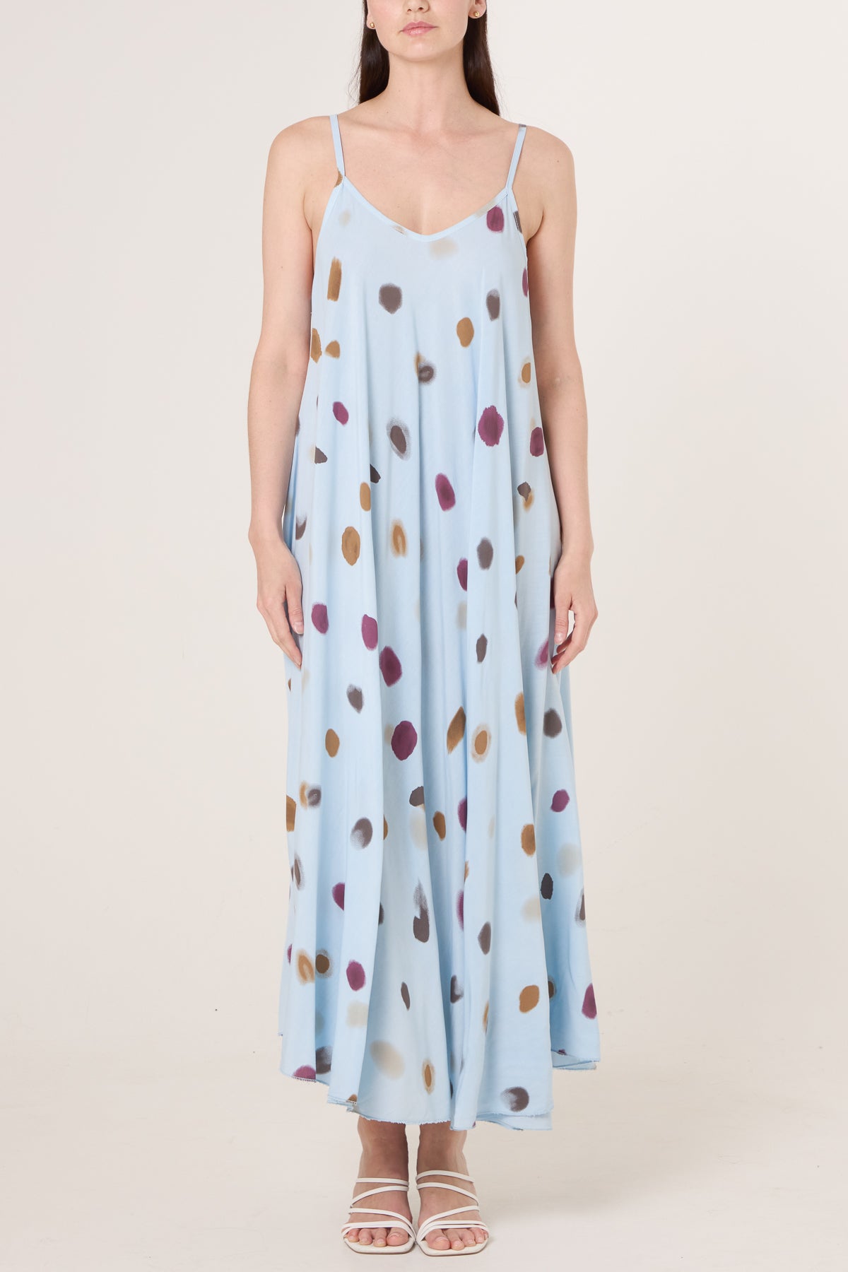 Blurred Polka Dot Cami Dress
