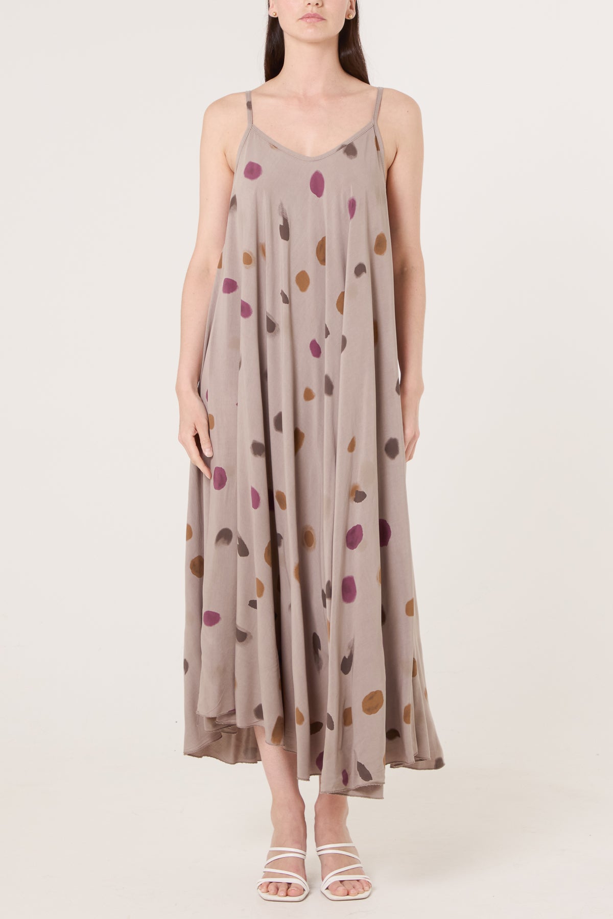 Blurred Polka Dot Cami Dress