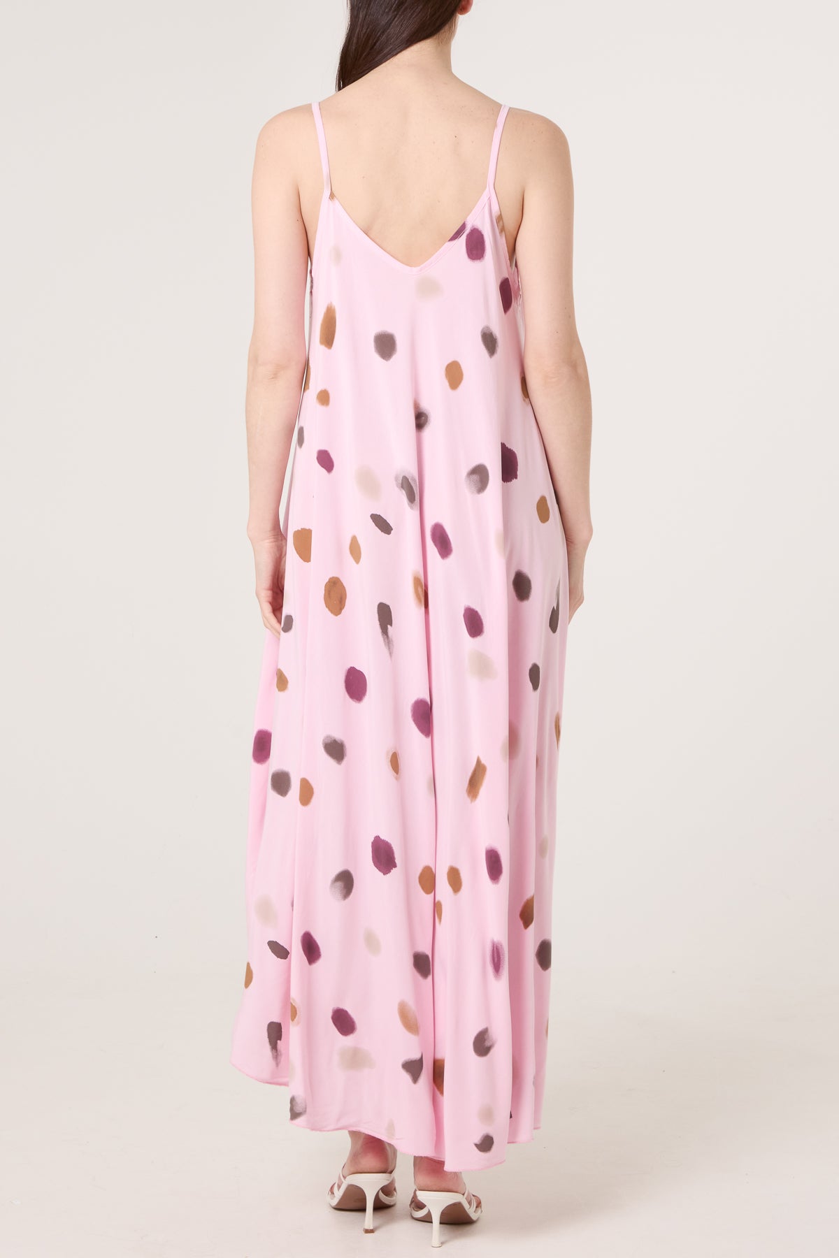 Blurred Polka Dot Cami Dress