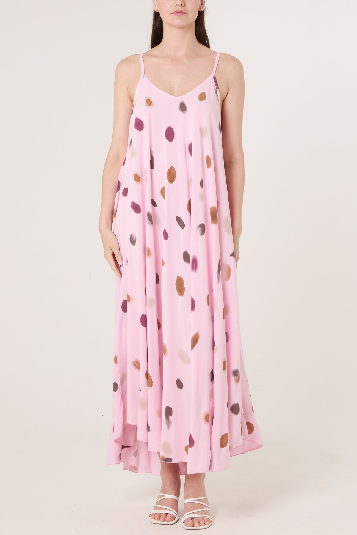 Blurred Polka Dot Cami Dress