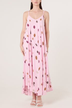 Blurred Polka Dot Cami Dress