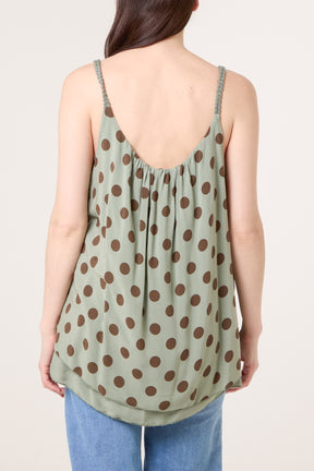 Polka Dot Cami Viscose Top