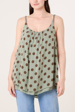 Polka Dot Cami Viscose Top