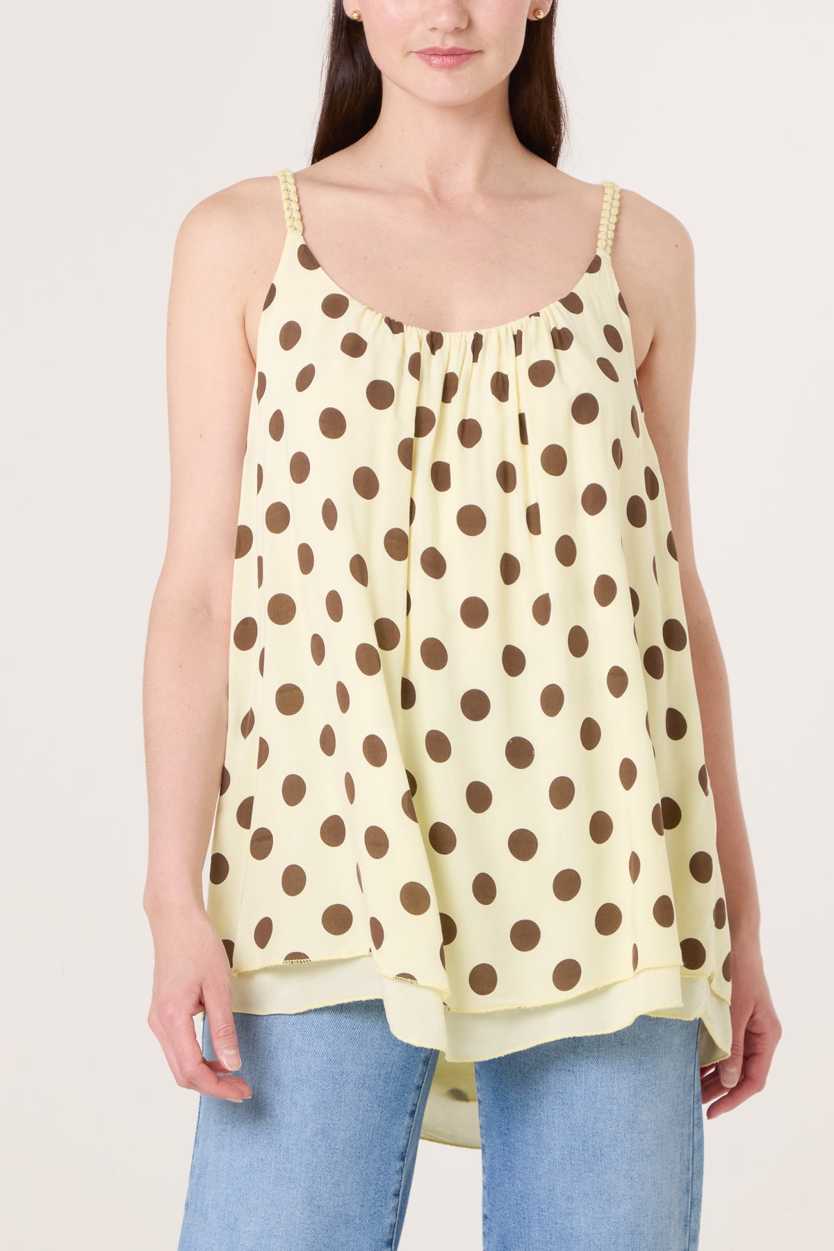 Polka Dot Cami Viscose Top