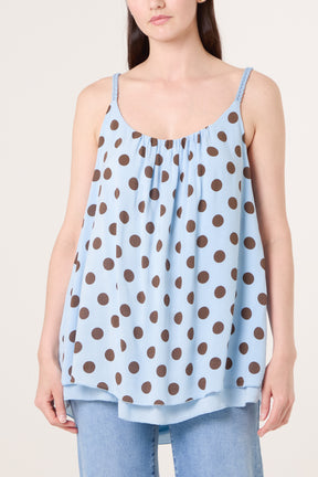 Polka Dot Cami Viscose Top