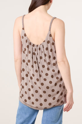 Polka Dot Cami Viscose Top