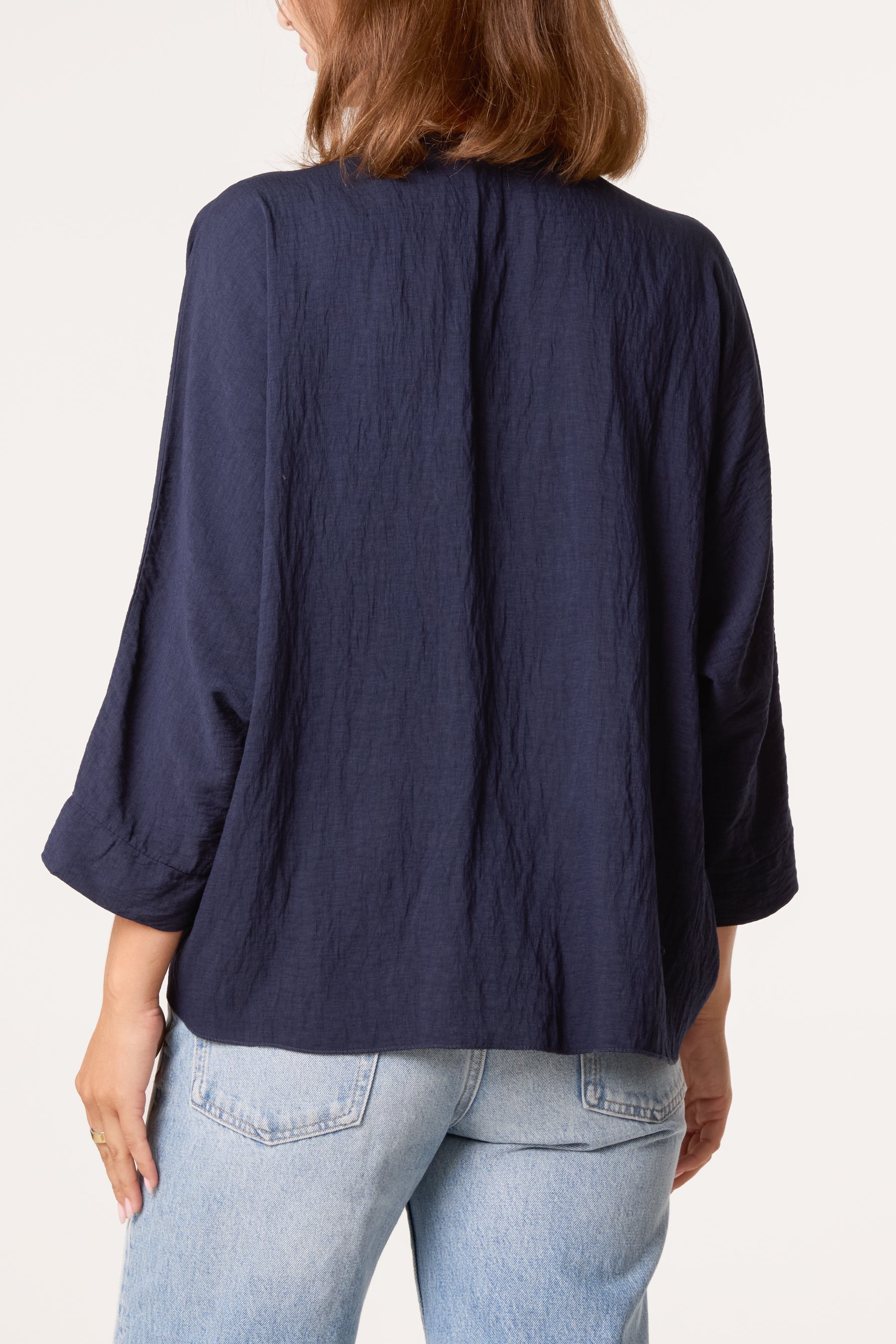 Front Knot Linen Kimono