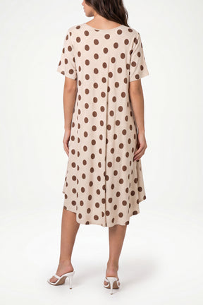 Polka Dot Short Sleeve Mini Dress