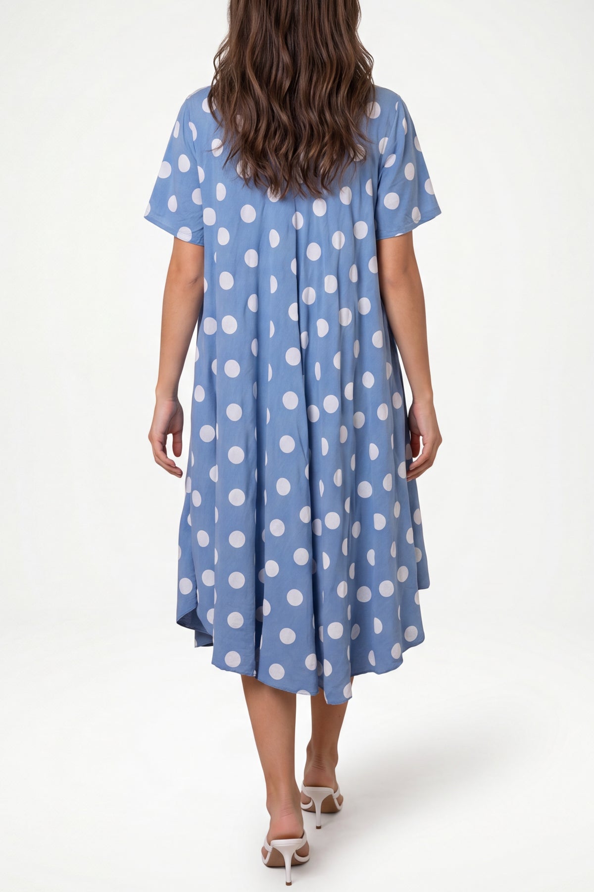 Polka Dot Short Sleeve Mini Dress