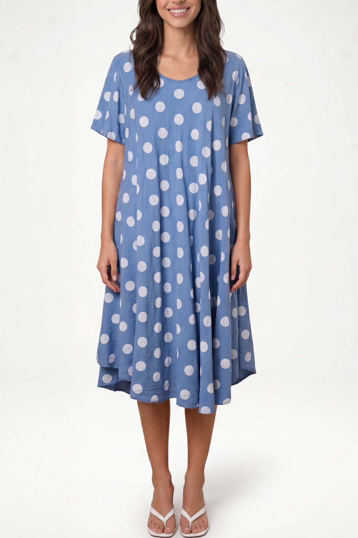 Polka Dot Short Sleeve Mini Dress