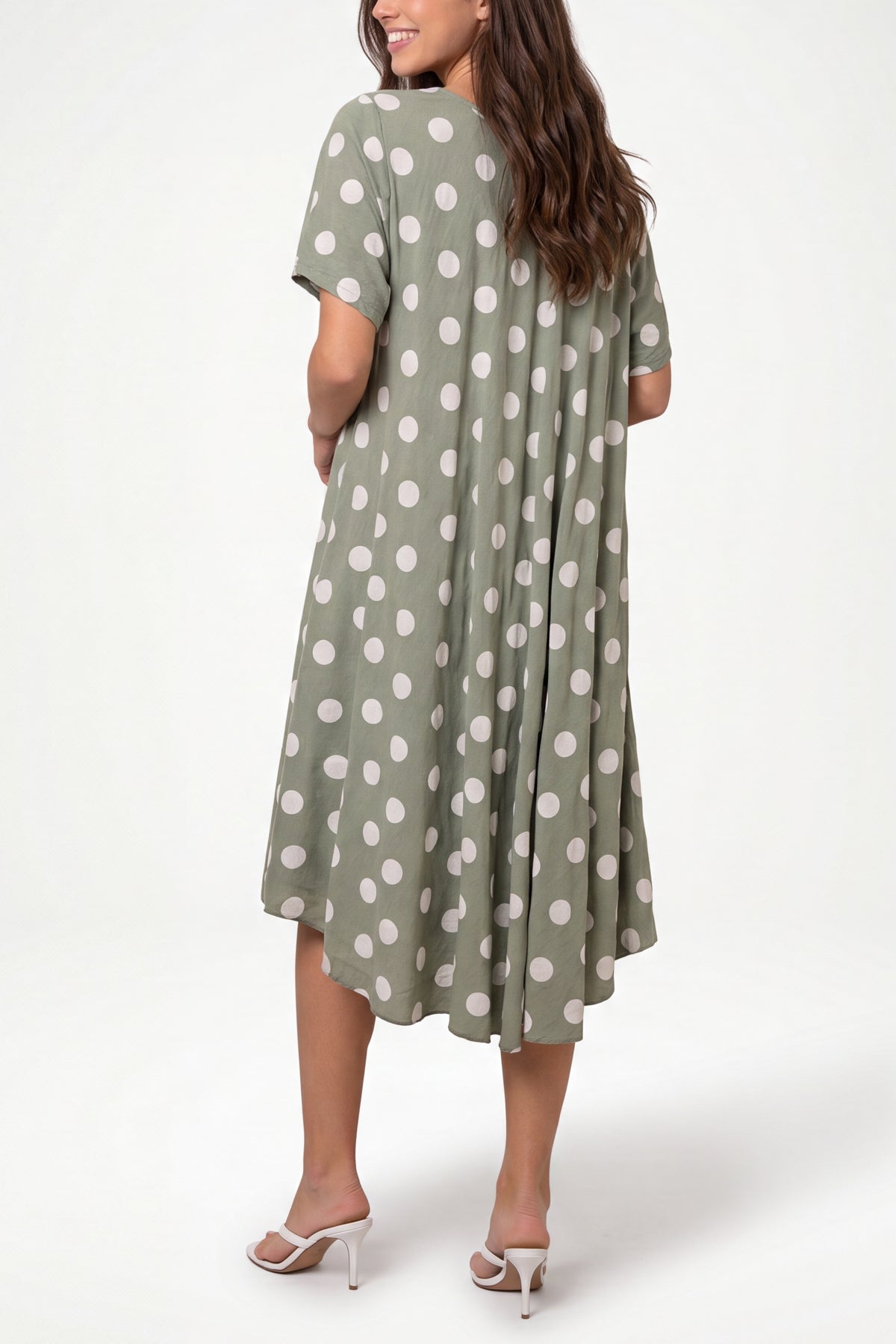 Polka Dot Short Sleeve Mini Dress