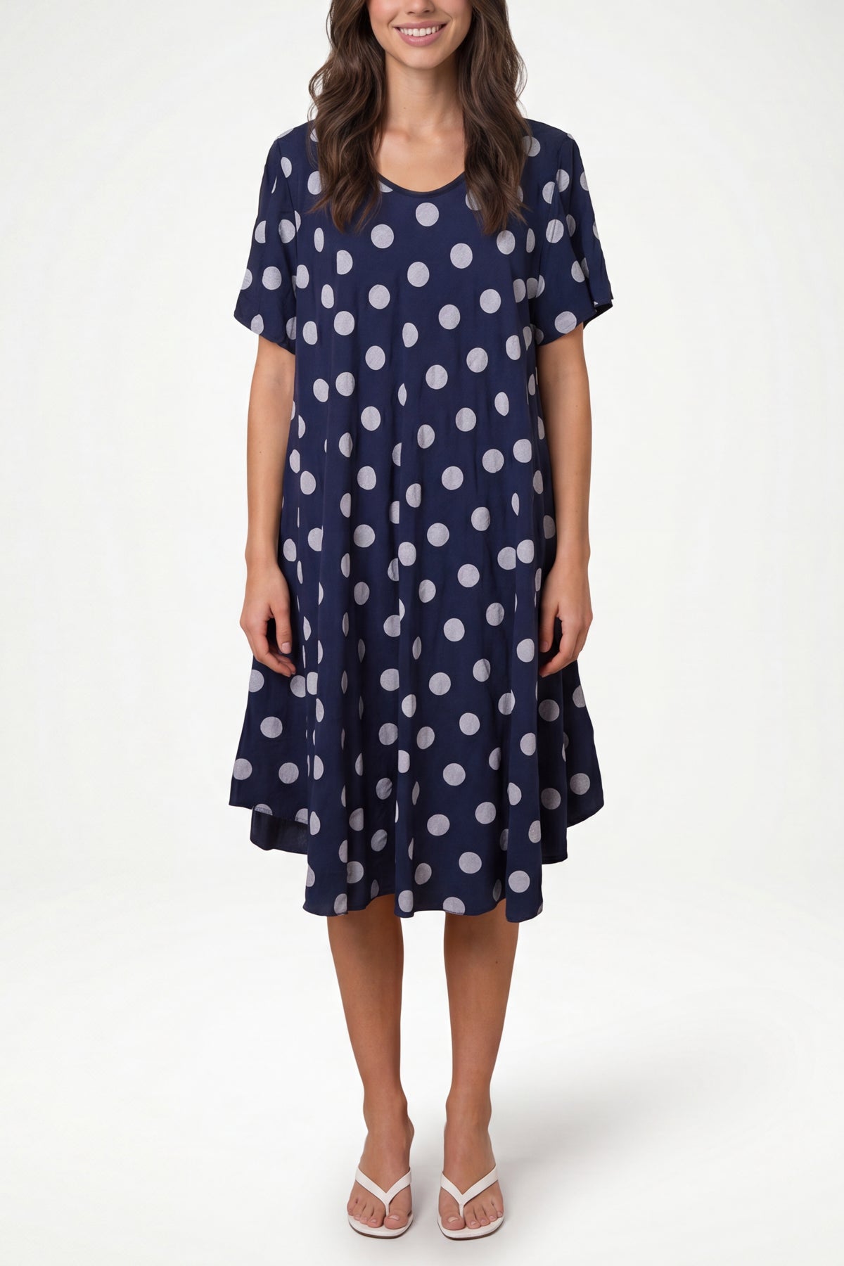 Polka Dot Short Sleeve Mini Dress